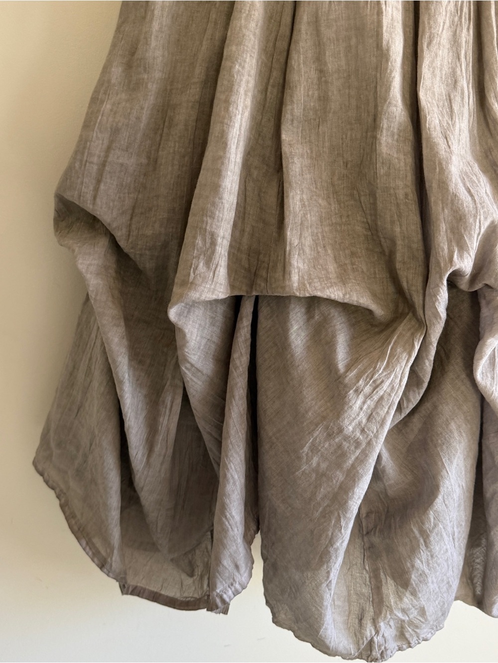 Nu-Look Sleeveless Taupe Adjustable Balloon Hem Midi Dress Size Lg - Picture 9 of 15